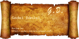 Gedei Dániel névjegykártya